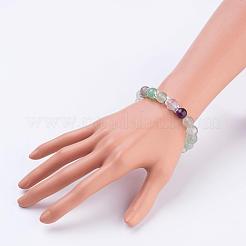 Природные флюорита браслеты простирания&nbsp;BJEW-JB03210-02