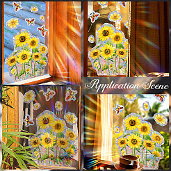 Водонепроницаемые наклейки на окна из ПВХ&nbsp;DIY-WH20053-13G