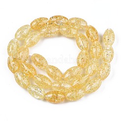 Trasparente perle di vetro crackle fili&nbsp;GLAA-S192-B-010G