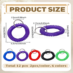 12шт 6 цвета eva с железными брелоками&nbsp;KEYC-LP0001-64