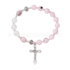Bracelets en perles d'agate de cerisier naturelles&nbsp;BJEW-TA00564-03
