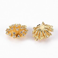 Латунные микропаве прозрачные подвески с фианитом&nbsp;ZIRC-S068-038-NF