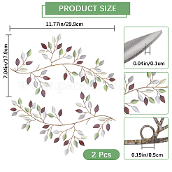 Железные листья ветки настенные украшения&nbsp;AJEW-WH0513-30A