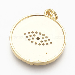 Латунные микро проложить кубического циркония подвески&nbsp;KK-P156-06G-NR