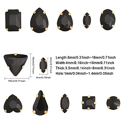 140 pieza de 12 estilos de rhinestone para coser en formas mixtas&nbsp;FIND-CA0007-43D