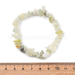 Унисекс чип натуральный новый нефритовый браслет из бисера стрейч&nbsp;BJEW-S143-50