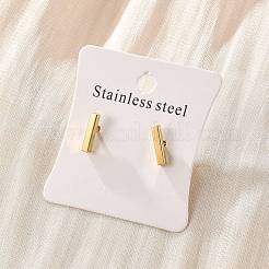 Серьги-гвоздики из нержавеющей стали 304 с кубическим ионным покрытием (IP)&nbsp;LS-EJEW-O052-45G