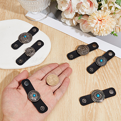 6 Stück 6 Stile PU-Leder Leder Schal Schnalle Clips&nbsp;FIND-CY0001-87