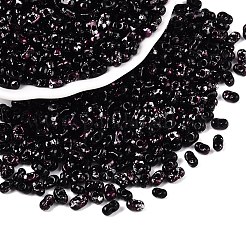 Perline di vetro dipinte a spruzzo picasso&nbsp;SEED-T006-04-38