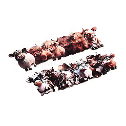 12 шт. подвесные украшения в виде коровы из дерева с УФ-печатью&nbsp;WOOD-N020-05