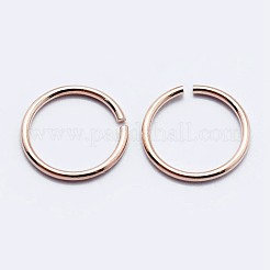 Anneaux de jonction ouverts en 925 argent sterling&nbsp;LS-STER-F036-02RG-0.7x5mm