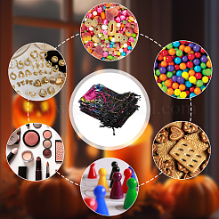 Сумки из органзы с завязками и принтом пауков на тему Хэллоуина&nbsp;ABAG-WH20021-006F