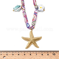 Женские ожерелья с подвеской в виде морской звезды&nbsp;NJEW-A063-08G