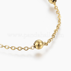 Bracelets de cheville en acier inoxydable 304&nbsp;LS-AJEW-H013-01G