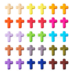 225шт 15 цвета непрозрачные акриловые бусины&nbsp;SACR-TA0001-12