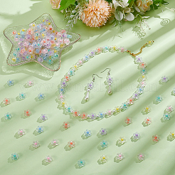 300шт матовые прозрачные акриловые бусины&nbsp;OACR-UN0001-12