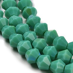 Fili di vetro in giada imitazione di colore solido opaco&nbsp;GLAA-F029-P4mm-D07