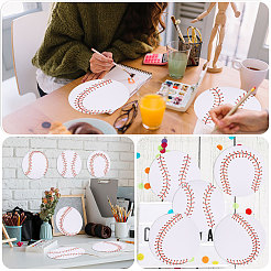 60 Stück 6 Stile Baseball-Papier-Geschenkanhänger&nbsp;CDIS-CA0001-17