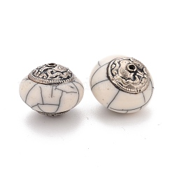 Латунные бусы ручной работы в тибетском стиле&nbsp;TIBEB-K032-06B