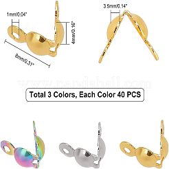 120 pieza de 3 puntas de cuentas de acero inoxidable 304 de estilo&nbsp;STAS-UN0028-11