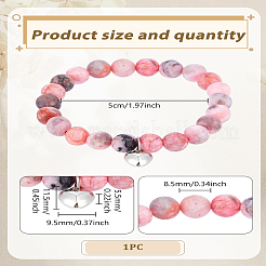 1шт браслеты с подвесками в форме сердца из сплава&nbsp;BJEW-LP0015-23