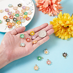 48шт 12 цвета легкие позолоченные подвески из сплава&nbsp;ENAM-CD0001-17