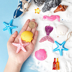 8 комплект подвесных украшений из смолы в 4 стилях&nbsp;HJEW-GL0001-04