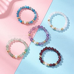 Женские перстни из натуральных смешанных драгоценных камней и жемчуга&nbsp;RJEW-JR00965