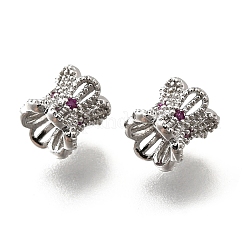 Латунные микропаве пурпурные кубические циркониевые бусины&nbsp;KK-M318-24P-01