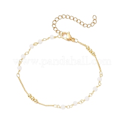 2шт. 2 стиля латунных цепочек ручной работы с гранеными стеклянными звеньями&nbsp;BJEW-JB11772