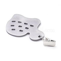 Mantel de acero inoxidable 430 con forma de tortuga y pesas para manteles&nbsp;STAS-WH0015-09P