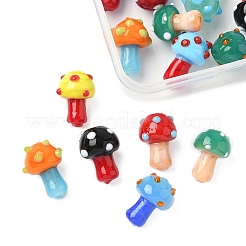 20шт 10 цвета бусины лэмпворк ручной работы&nbsp;LAMP-FP0001-07