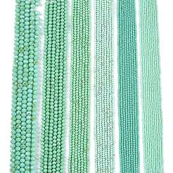 Galvanisieren undurchsichtige feste Farbe Glasperlen Stränge&nbsp;EGLA-A044-P8mm-L14
