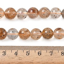 Нити натуральных алмазных бусин херкимер&nbsp;G-Z115-C03-10mm