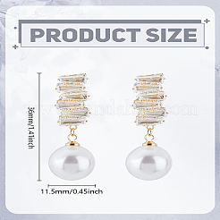 1 пара круглых серег-гвоздиков из латуни с микропаве из кубических цирконий для женщин&nbsp;EJEW-LP0003-64