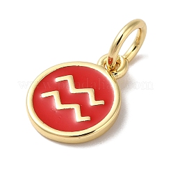 Echte 18 Karat vergoldete Messing Emaille Charms&nbsp;KK-L216-001G-E03