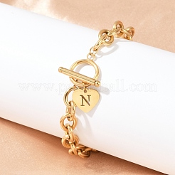 Браслеты с подвесками из нержавеющей стали 304 золотистого цвета&nbsp;NJEW-K284-01G-N