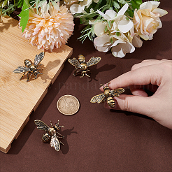 Латунные фигурки пчел&nbsp;DJEW-WH0015-153
