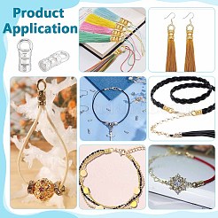 50 шт. латунные наконечники для шнура&nbsp;KK-PH0012-88A