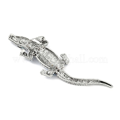 Alligatorbroschen aus Legierung mit Strassen&nbsp;X1-JEWB-S022-07C