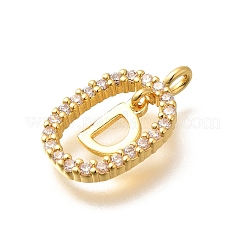 Латунные микро проложить кубического циркония подвески&nbsp;ZIRC-P123-01G-D01