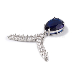 Реечное покрытие латунь микропаве кубический цирконий 2-петлевые подвески&nbsp;KK-C019-02P