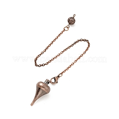 Маятники для биолокации с заостренными цепями из латуни&nbsp;HJEW-D004-03