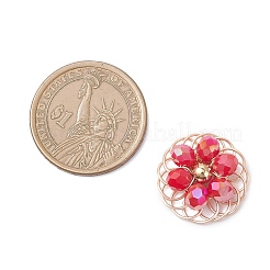 4шт 4 цвета подвески из гальванического стекла&nbsp;PALLOY-TA00338