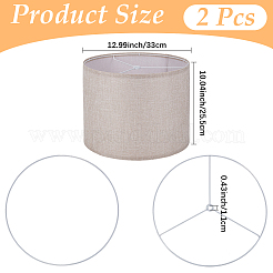 2 lámpara de lino con pantallas de hierro&nbsp;AJEW-CN0007-38A