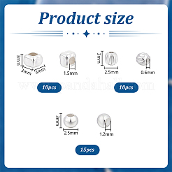 35шт. 925 набора разделительных бусин из стерлингового серебра&nbsp;STER-PH0002-61
