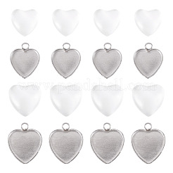 DIY-Sets zur Herstellung von Herzanhängern aus Edelstahl 304&nbsp;DIY-TA0014-45