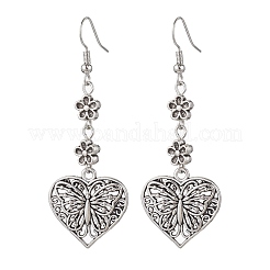 Женские серьги с подвесками из сплава в тибетском стиле&nbsp;EJEW-JE05697