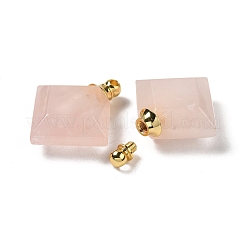 Pendenti per bottiglie di profumo di quarzo rosa naturale&nbsp;G-Z039-05G-04