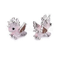 Pendenti in zirconi cubici trasparenti in micro pavè di ottone&nbsp;KK-Q074-20P